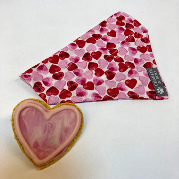 Charlie & Boo Valentines Love Heart Dog Bandana